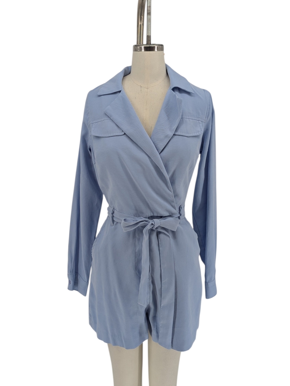 Gianni Bini Blazer Romper Light Blue size Small Business casual preppy spring
